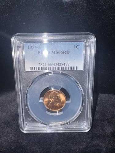 1954-S リンカーン ウィート セント ペニー PCGS MS66RD