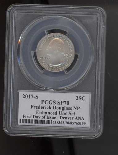 フレドリック・ダグラス NPエンハンスド UNC セット 初日発行 - 完璧なPCGS SP70 - 送料無料
