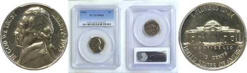 1953年 5C ジェファーソン ニッケル プルーフ PCGS PR 66