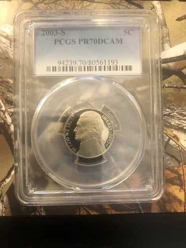 2003-S ジェファーソン ニッケル 5セント PCGS認定 PF-70 DCAM