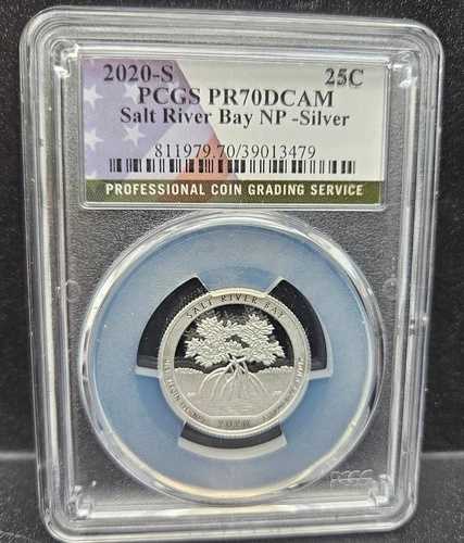 2020 S 25セント シルバー ソルト リバーベイ国立公園 クォーター PCGS PR70DCAM