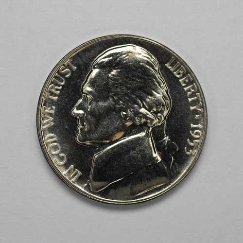 1953年ジェファーソン・ニッケル・プルーフ 28,105円
