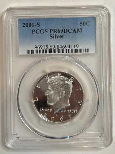 2001年 S ケネディ シルバー ハーフダラー 50セント PCGS PR 69 DCAM 26,950円