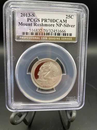 2013 S 25C シルバー マウントラシュモア NP クォーター PCGS PR70DCAM