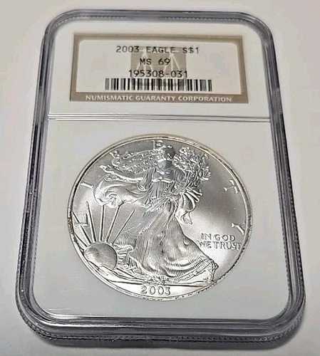 2003年 シルバー アメリカンイーグル $1 NGC MS69