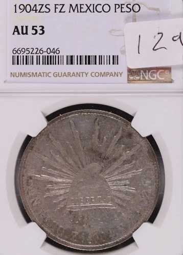 1904 Zs FZ メキシコ シルバー アン ペソ NGC AU-53 44,880円