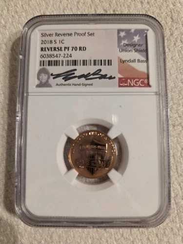 2018-S 1c NGC REVERSE PF70 RD シルバー リバース プルーフセット サイン入り リンダル ベース