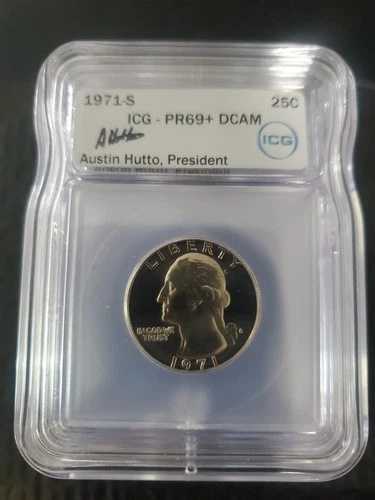 1971-S ワシントン 25C ICG-PR69+ DCAM 卸売価格 $800-$1200 PCGS 69 DCAM 2K-4K