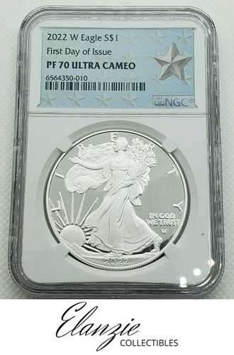 2022-W プルーフ アメリカン シルバー イーグル 発行初日 NGC PF70 ウルトラカメオ