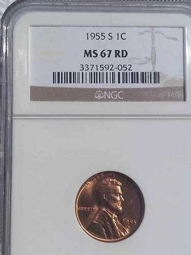 1955S NGC グレード MS67 レッド リンカーン ウィート セント NGC 67 レッド ジェム ビューティー 今すぐ購入!