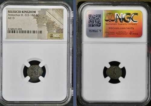 古代ギリシャ紀元前222-187年 セレウコス朝 NGC認定コイン アンティオコス3世 アポロ 45,540円