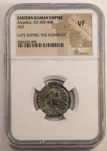 NGC VF ローマ AE2 アルカディウス AD383 - 408 NGC アンシエント認定 非常に良好
