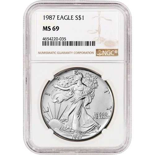 1987年アメリカンシルバーイーグルコイン - NGC MS69|WORLD RESOURCE【QUEEN店】