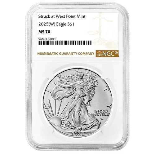 2025 (W) $1 1オンス アメリカン シルバー イーグル NGC MS70 ブラウンラベル|WORLD RESOURCE【QUEEN店】