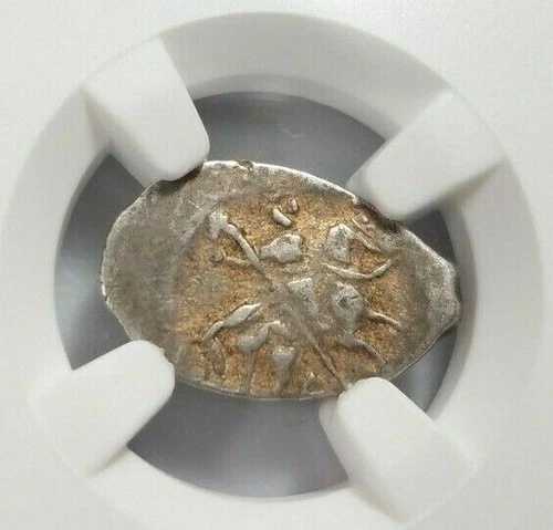 イヴァン4世（雷帝）ロシア NGC XF45 シルバー コペイカ 西暦1533-1584年 馬のコイン 暴君