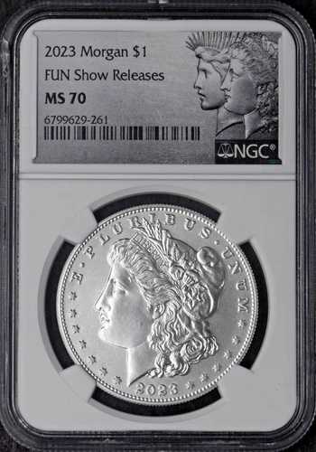 2023年モルガン銀貨 - NGC MS70 ファンショーリリース - ?COINGIANTS?