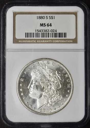 1880-S モルガン銀貨 - NGC MS64 トーン - ?COINGIANTS?