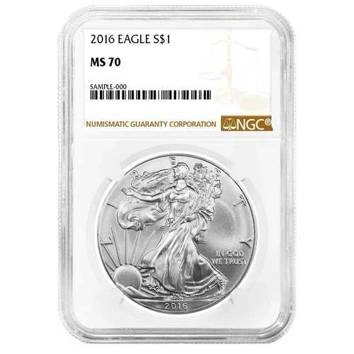 2016年 1ドル アメリカン シルバー イーグル NGC MS70 ブラウンラベル｜WORLD RESOURCE【QUEEN店】