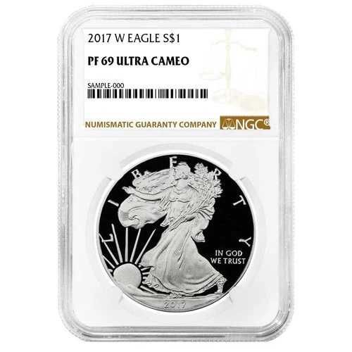 2017-W プルーフ 1ドル アメリカン シルバー イーグル NGC PF69UC ブラウンラベル|WORLD RESOURCE【QUEEN店】