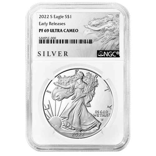 2022-S プルーフ 1ドル アメリカン シルバー イーグル NGC PF69UC ER ALSラベル｜WORLD RESOURCE【QUEEN店】