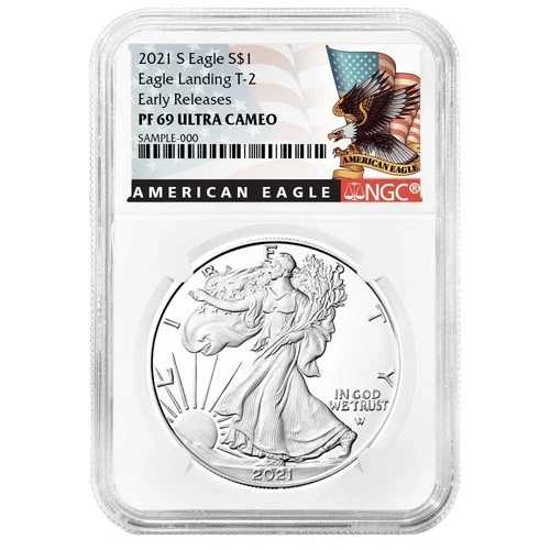2021-S プルーフ $1 タイプ2 アメリカンシルバーイーグル NGC PF69UC ER ブラックラベル|WORLD RESOURCE【QUEEN店】