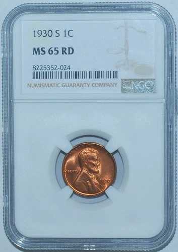 1930 S NGC MS65RD レッドリンカーンウィートセント