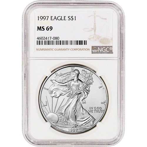 1997年アメリカンシルバーイーグルコイン - NGC MS69