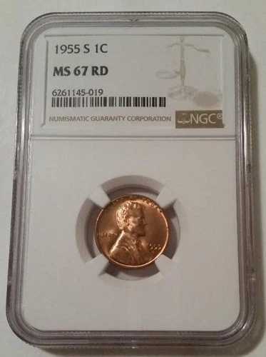 1955年 S リンカーン ウィート セント MS67 レッド NGC 46,200円