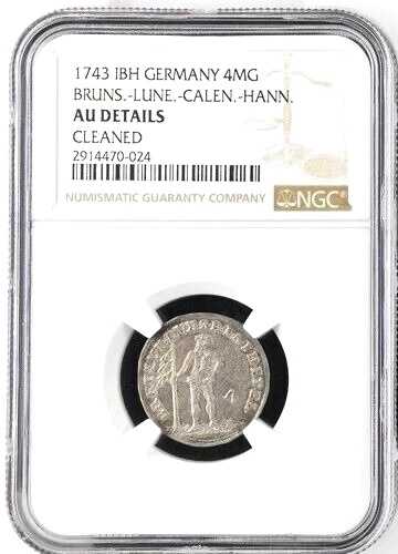 1743 ドイツ諸州 ブラウンシュヴァイク リューネブルク カレンベルク ハノーファー 4 マリエングロシェン NGC AU