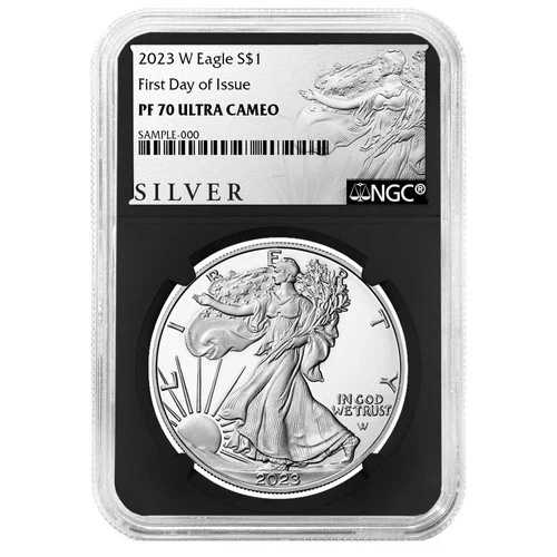 2023-W $1 1オンス プルーフ アメリカン シルバー イーグル NGC PF70UC FDI ALS ラベル レトロ コア