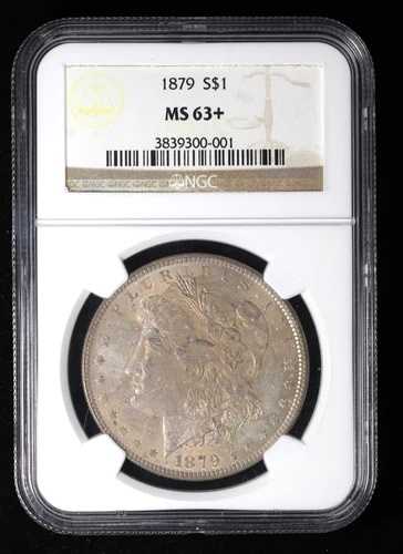 1879年 1ドル モルガン銀貨 NGC MS 63+