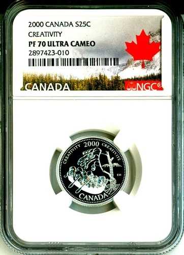 2000 S25c ミレニアムシルバークォーターシリーズ クリエイティビティ NGC PF70 UC NGC Pop \u003d 1