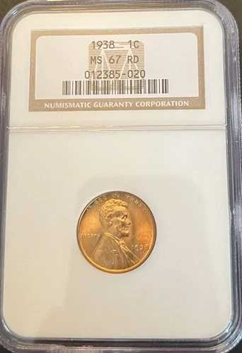 1938 NGC MS67 リンカーン セント - レッド ブレザー!