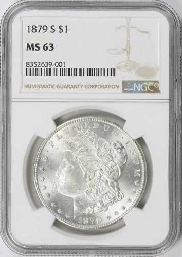 1879-S 1ドル モルガン銀貨 NGC MS63