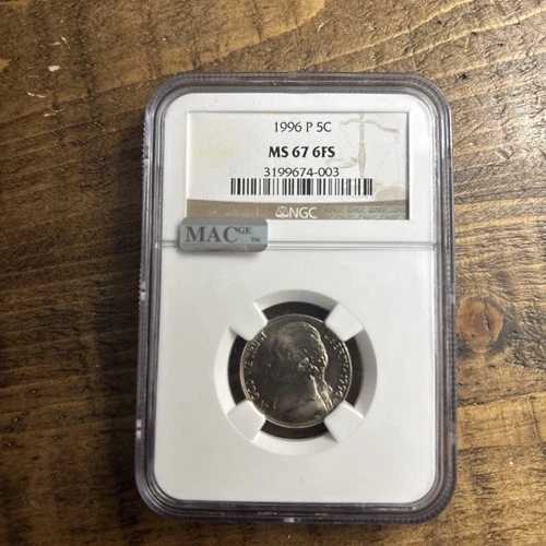 1996 P - ジェファーソン・ニッケル - NGC - MS 67 6FS