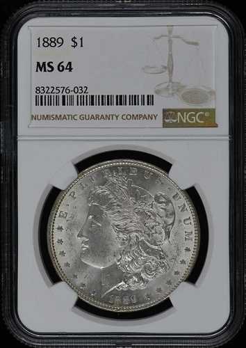 1889年 モルガン・ダラー S$1 NGC MS64