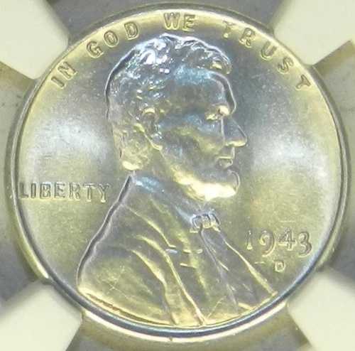 1943 D リンカーンセント MS67 NGC BU Unc ホワイトウィートペニー NGCレジストリ [803]
