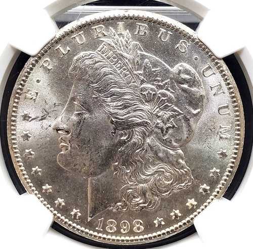 1898-O モルガン銀貨 1ドル - NGCグレード MS 64「ルストウルス標本」