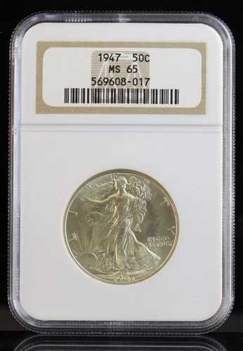 1947年ウォーキング・リバティ・ハーフダラー NGC MS65