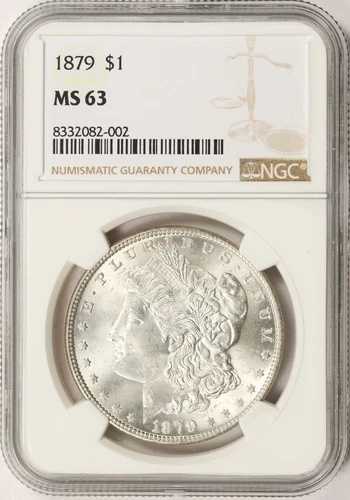1879年 1ドル モルガン銀貨 NGC MS63