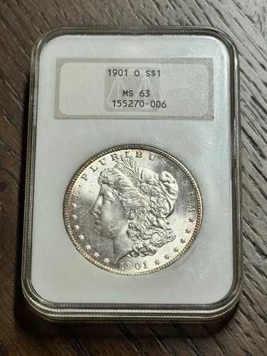 1901年 O モルガン銀貨 NGC MS63 オールドファッティホルダージェム BU コイン (スラブ1324)