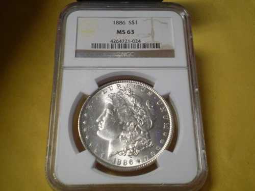 1886年 アメリカ合衆国 モルガン銀貨 $1 MS 63 コイン NGC 45,540円