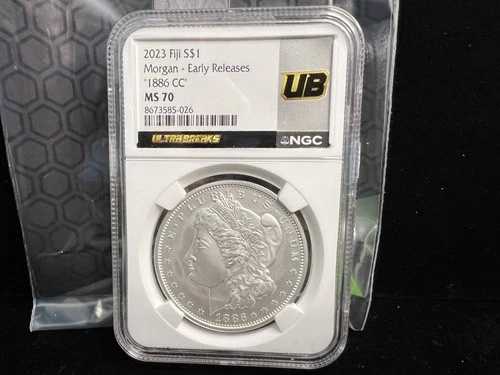 2023年フィジーS$1モルガン早期リリース「1886 CC」MS70、1オンスシルバー超特価！ 45,540円
