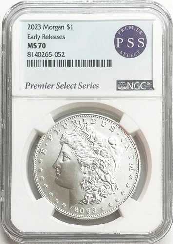 2023年 米国モルガン銀貨 1ドル NGC ミントステート 70 アーリーリリース