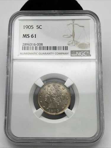 1905年 リバティVニッケル NGC MS 61 45,540円