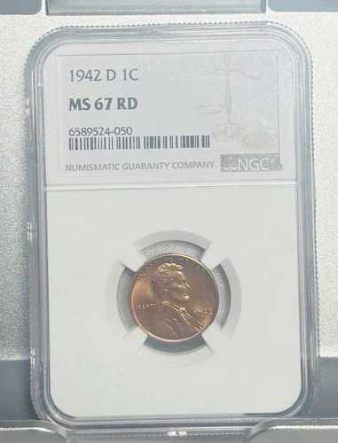 1942年 P リンカーン ウィート セント NGC MS67RD ブライトレッドビューティー スーパーラスター PQ