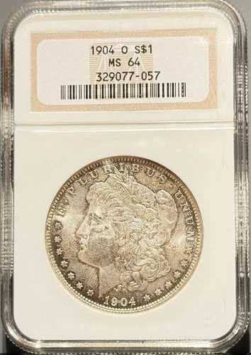 1904-O モルガン・ダラー NGC認定 MS64
