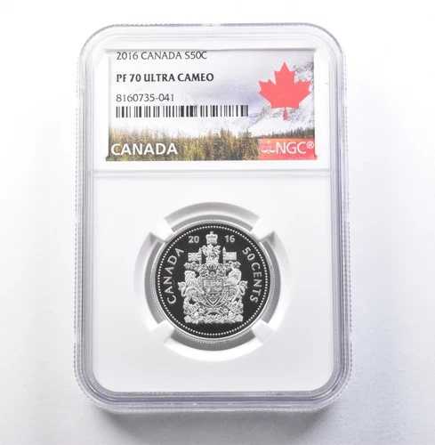 2016年カナダ50セント銀貨 PF70 UCAM NGC *5898