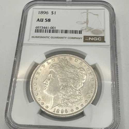 1896年モルガン銀貨 NGC AU-58