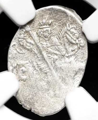 NGC AU55 ロシア イヴァン4世（雷帝） 1533-1584年 銀コペイカ騎馬コイン